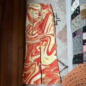 Vibrant High Waist Hosbjerg Swirl Flare Pants